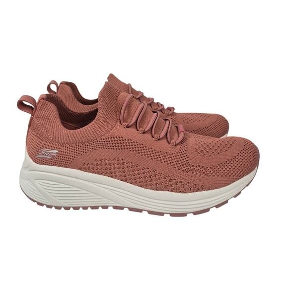 Womens SKECHERS BOBS SPORT SPARROW 2.0 - ALLEGIANCE CREW Rose MESH Shoes 9 EUC - Picture 1 of 5